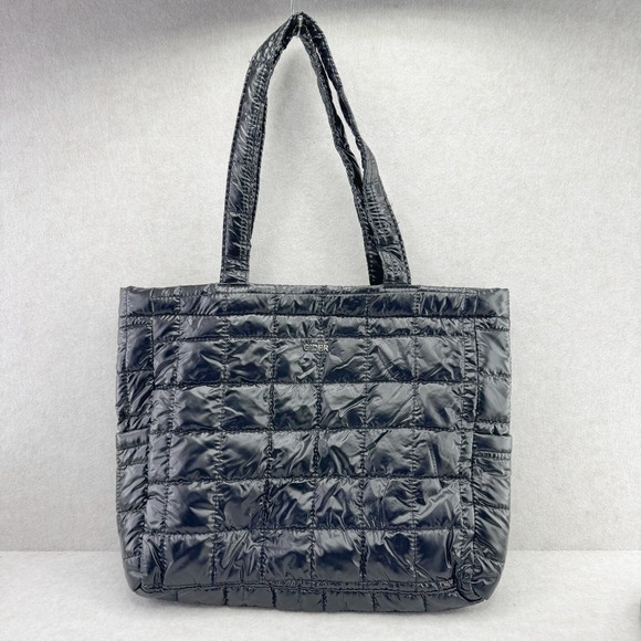 Cider Handbags - CIDER Tote Womens Large Black Quilted Nylon Lined Lightweight Shoulder Bag